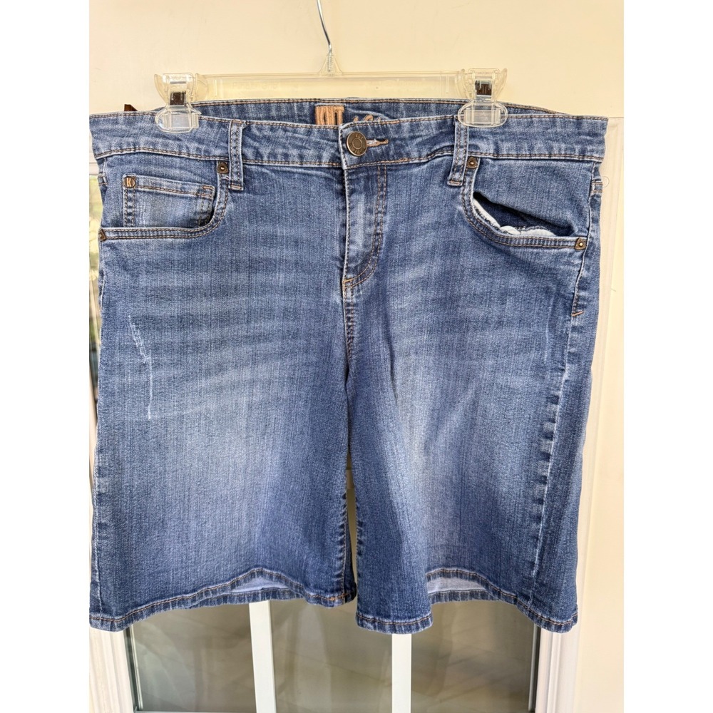 Kut from the Kloth Bermuda Jean shorts med wash women 14 jorts